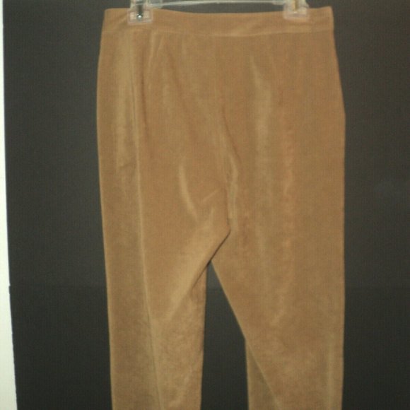 Ann Trinity Pants Size 8 Suede-Look Golden Tan - Picture 5 of 7
